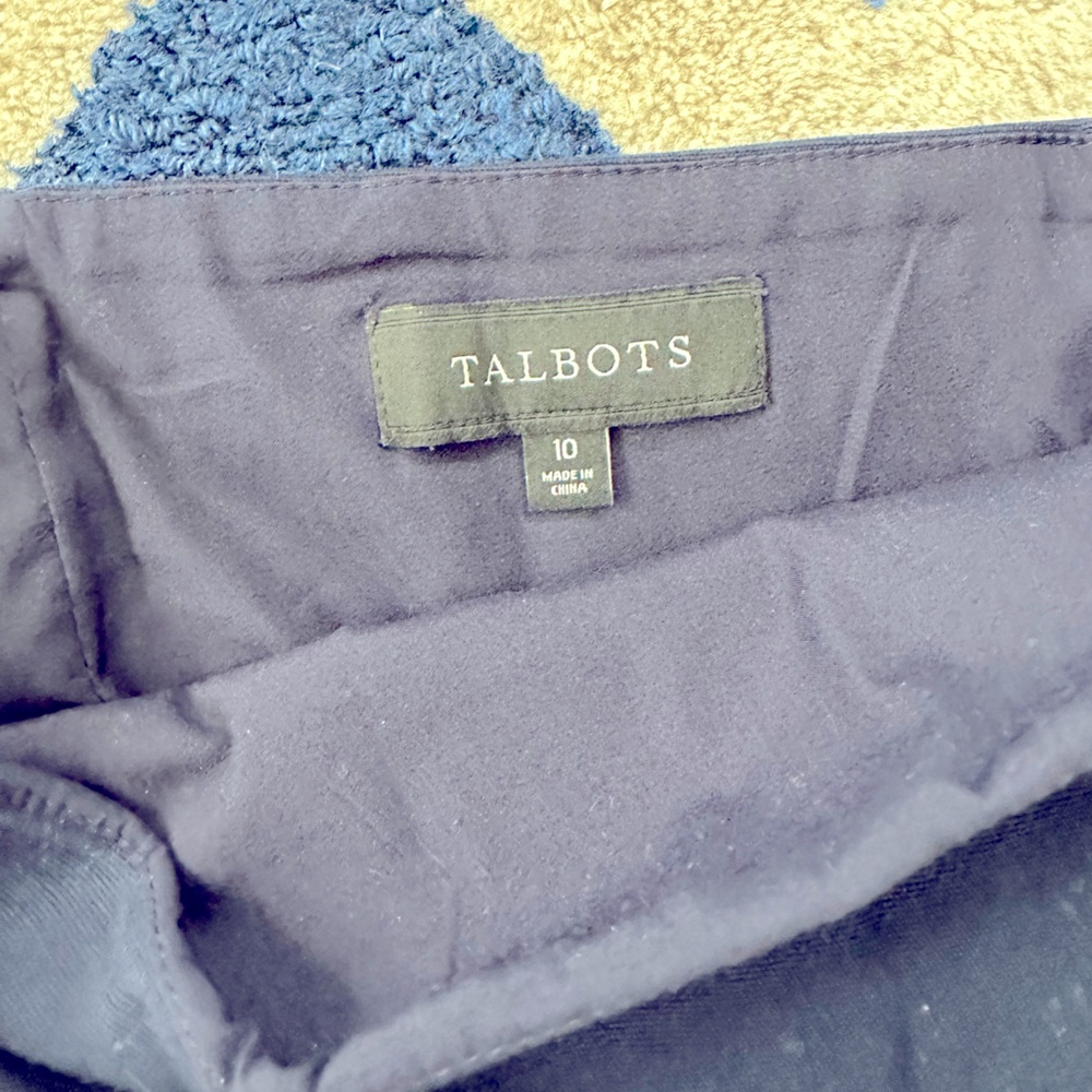 Navy Talbots pencil skirt mini size 10 - Picture 3 of 3